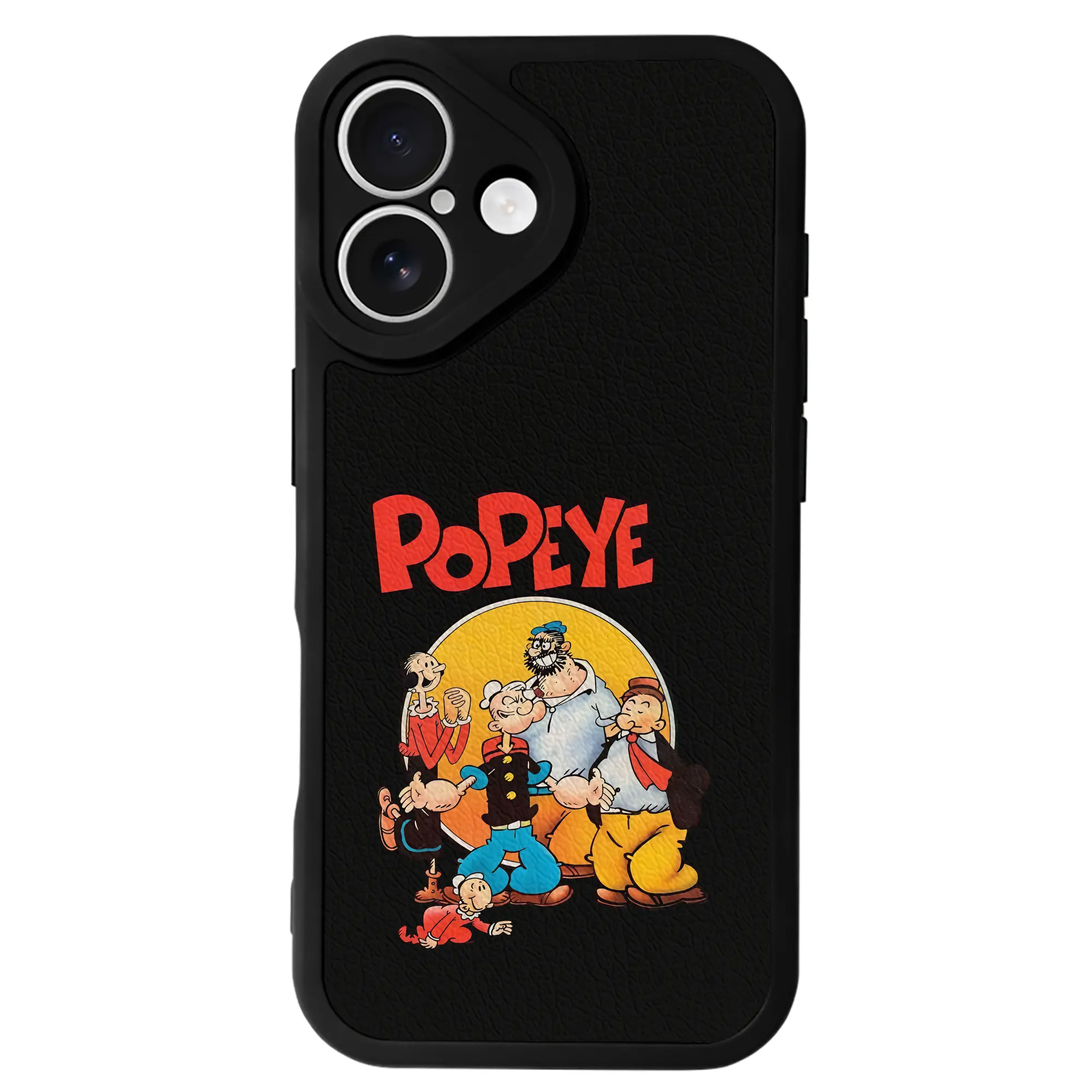 ポパイ グッズ ポパイ - IPhone 16シリーズ対応 ・ シリコンスマホケース ・ レザー調 ・ 高精度フィット ・ 耐衝撃 ・ ワイヤレス充電対応 ・ 精密カット